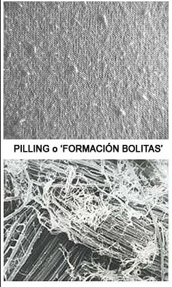 Pilling o formaci�n de bolitas en las s�banas