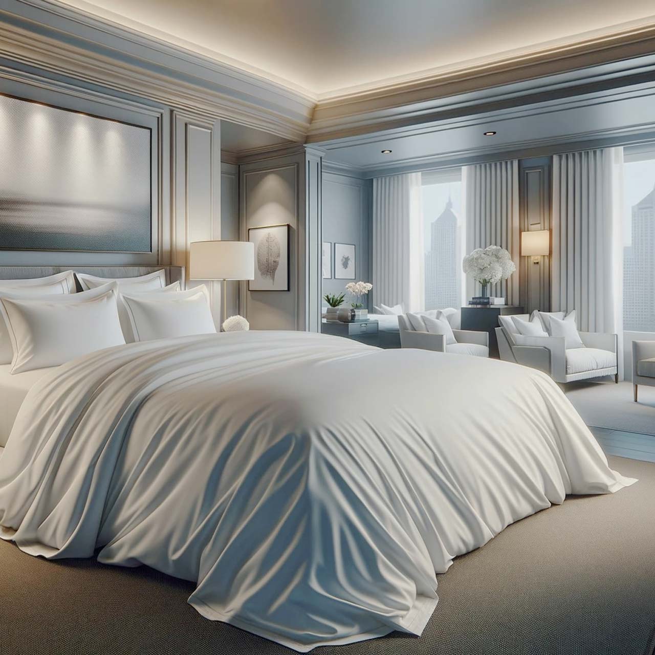 La magia de las s�banas hoteleras blancas