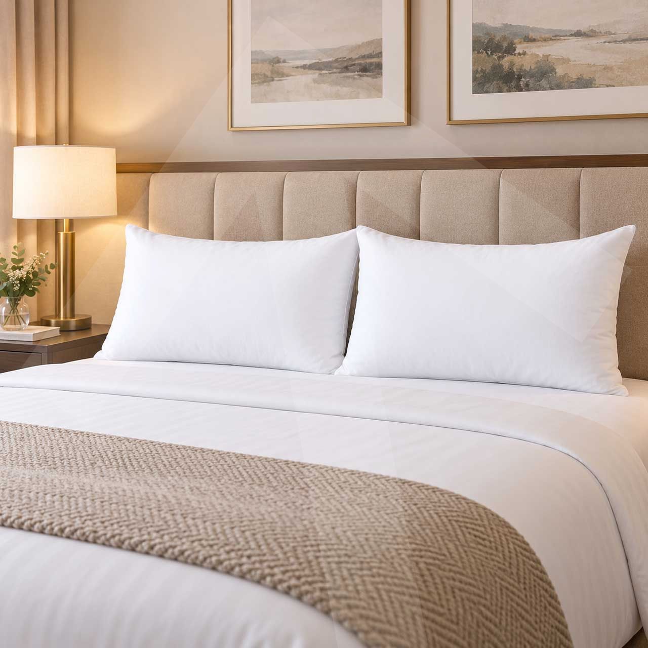 Almohada de fibra Premium; foto ambiente