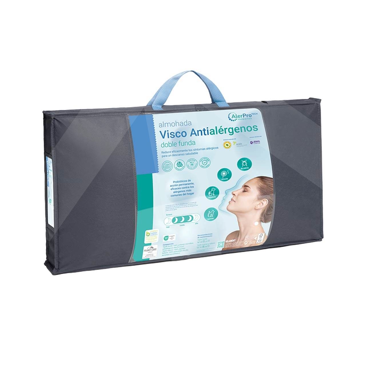 Almohada de viscoel�stica Premium; packaging
