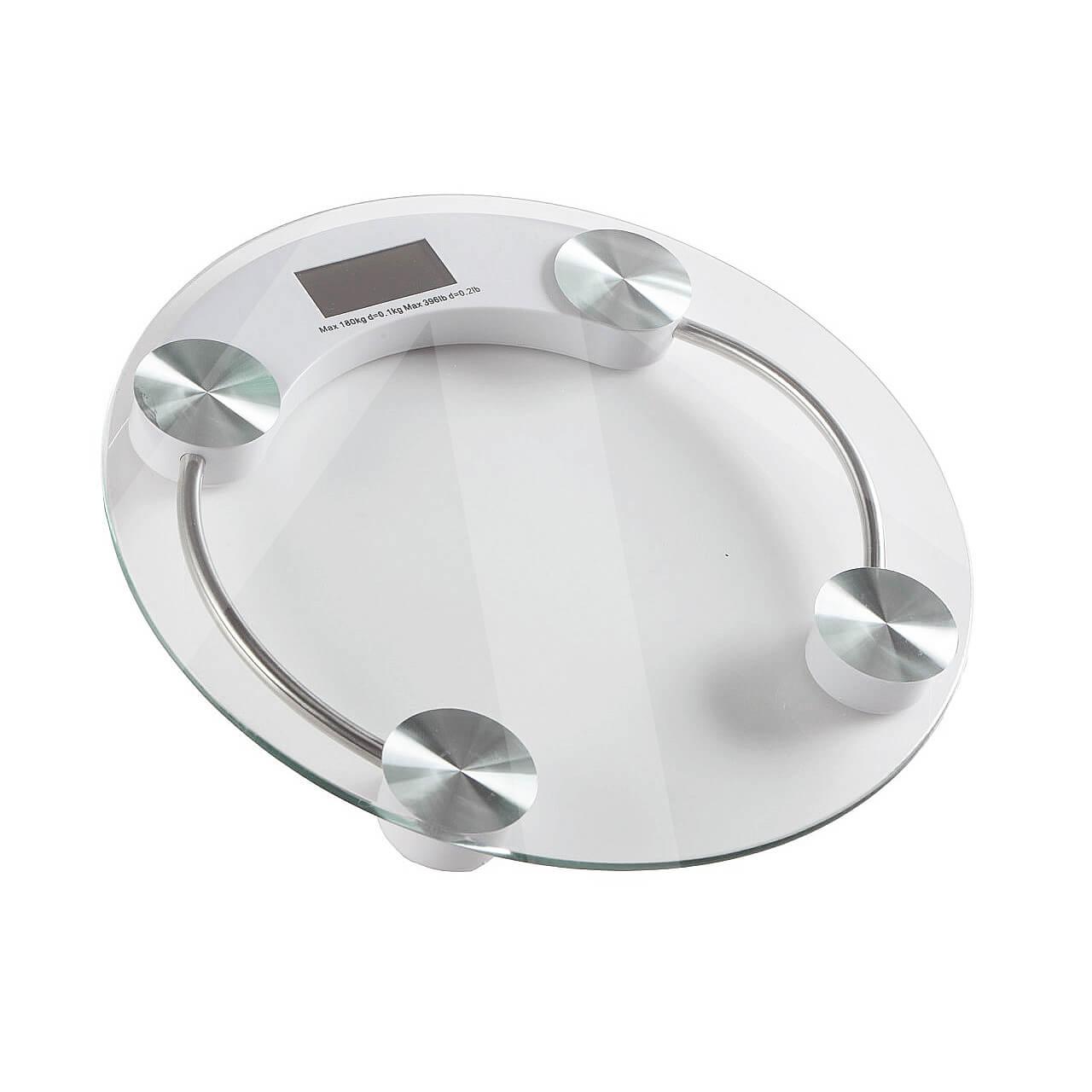 Báscula de baño Cristal redonda