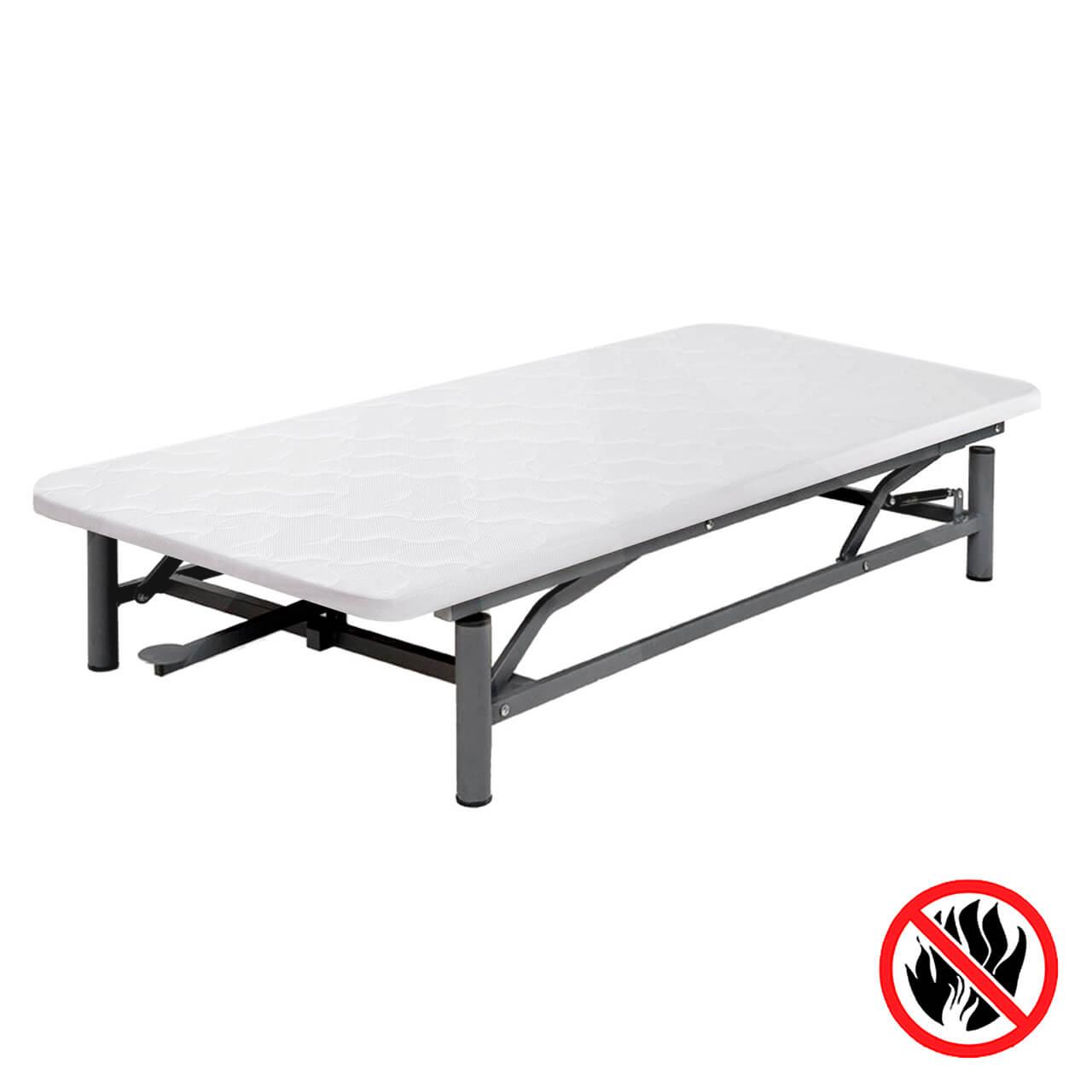 Base tapizada ignfuga elevable; posicin baja