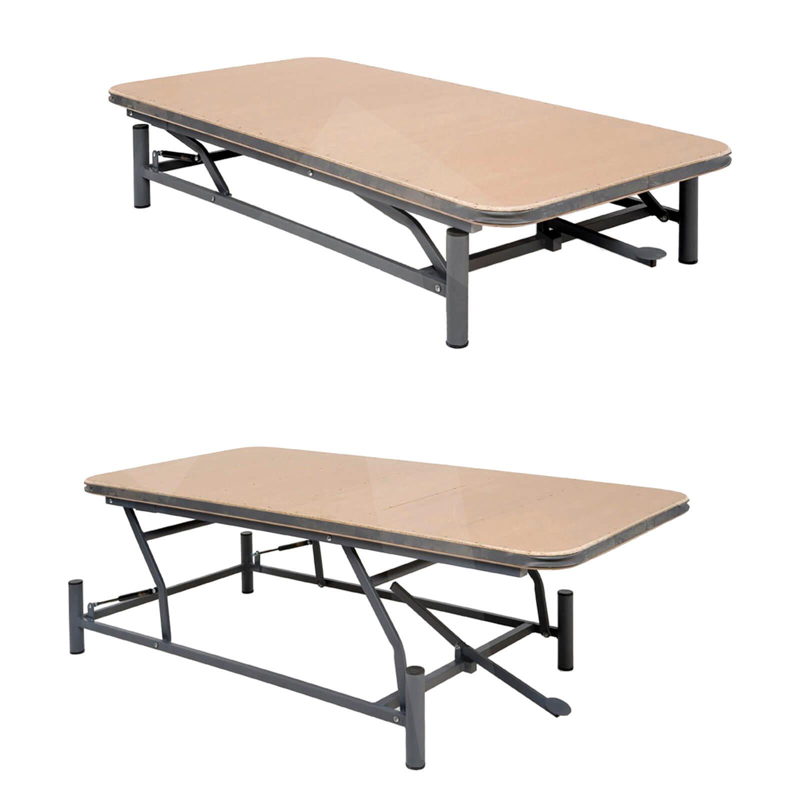 Base tapizada ignfuga elevable; estructura interior