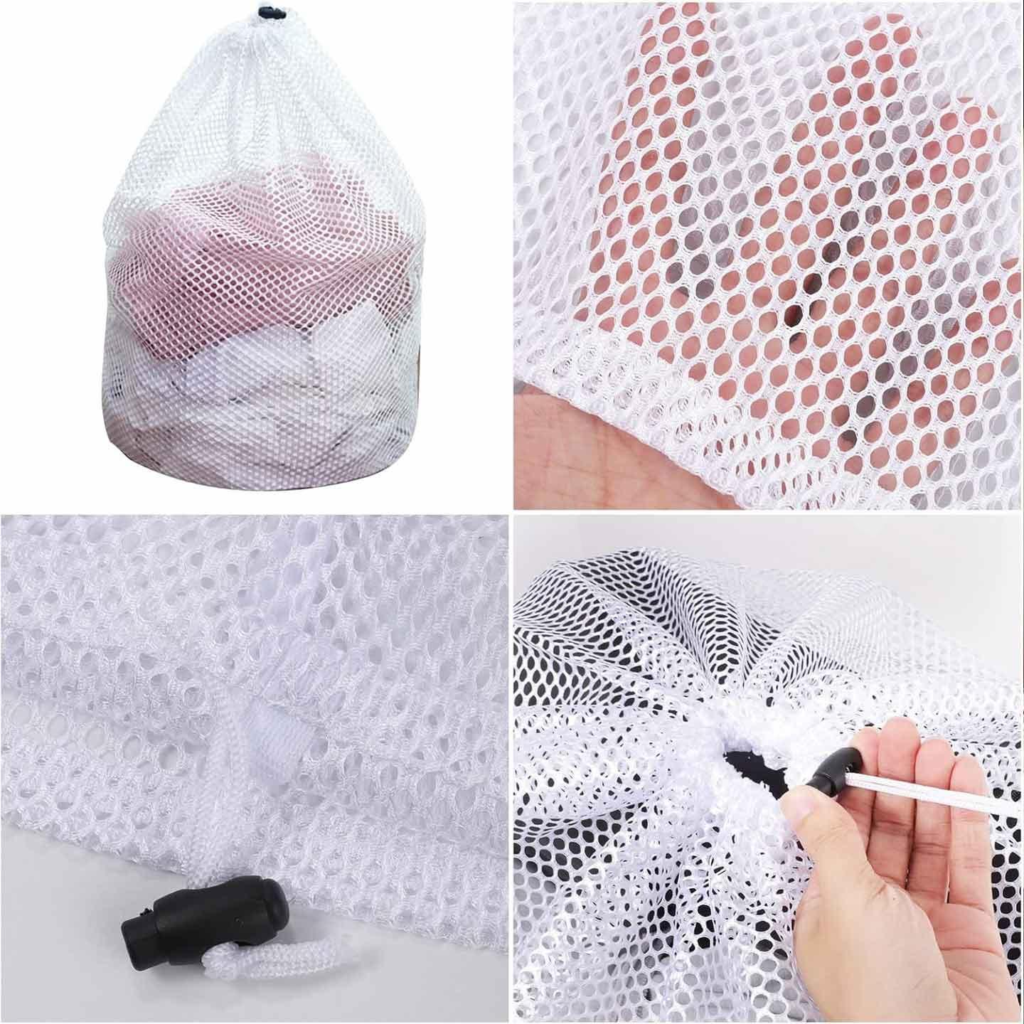 Bolsas lavandera Basic; cordn trenzado con cierre