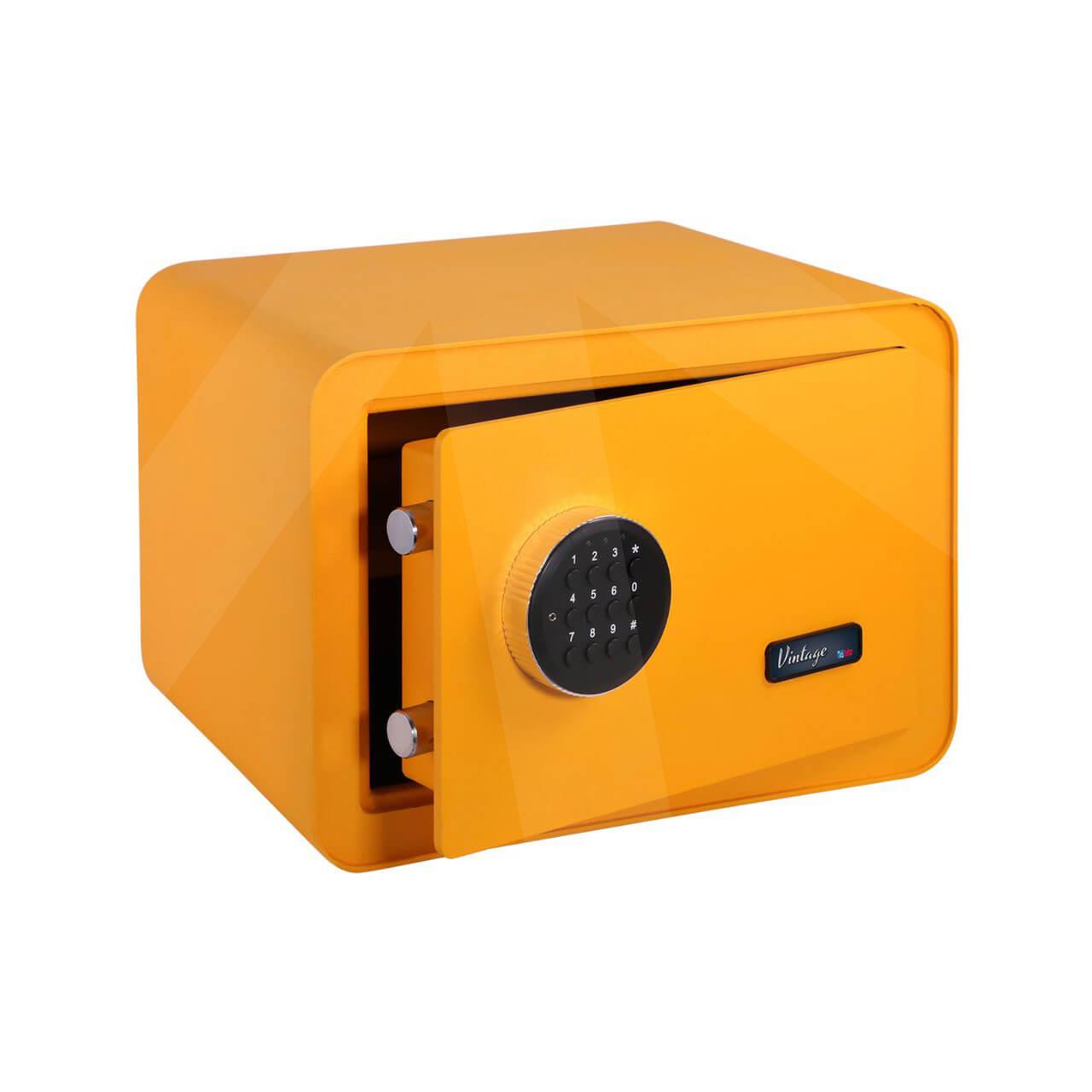 Caja fuerte Vintage; color naranja