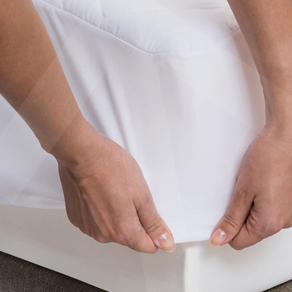 Cubrecolchn Basic acolchado; banda en 100% polister