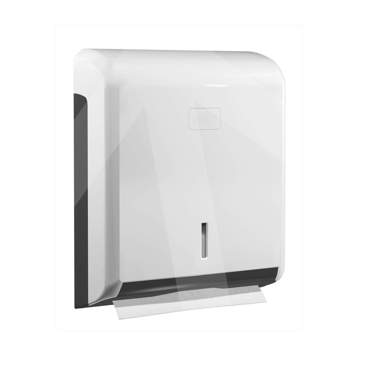Dispensador toallas zig-zag Eco; acabado blanco