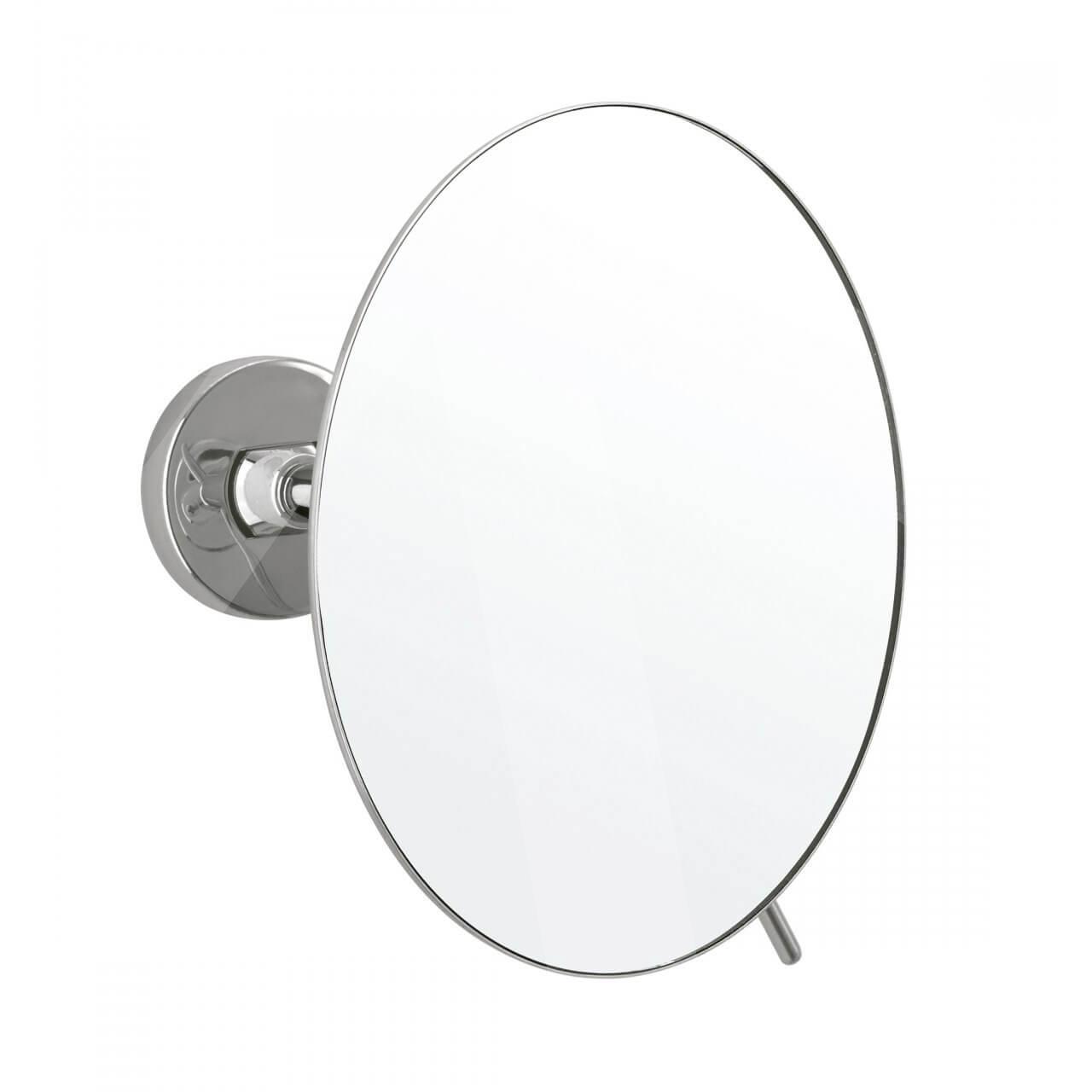 Espejo de baño Economy; una cara 5x, acero inox