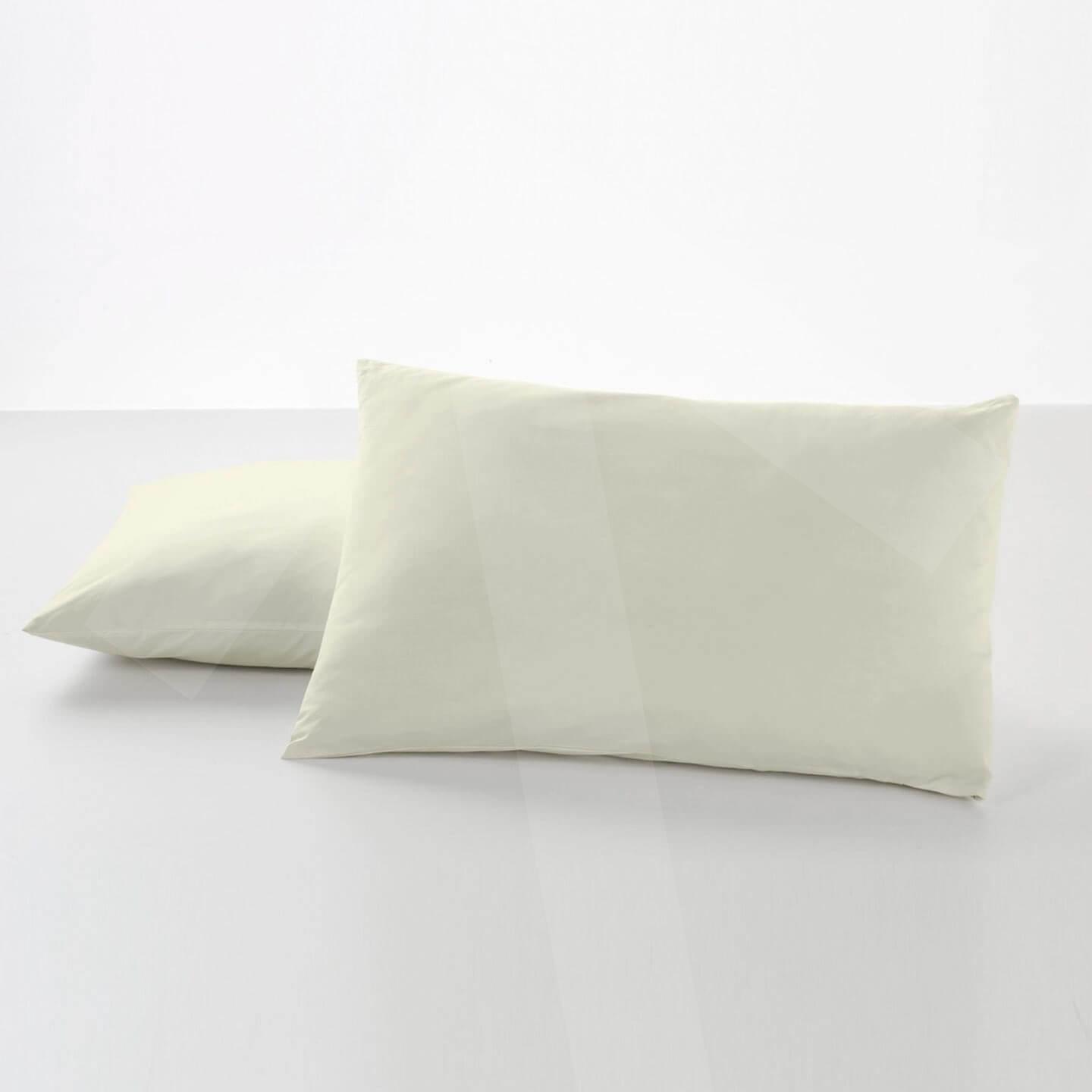 Funda de almohada Eco color; crema