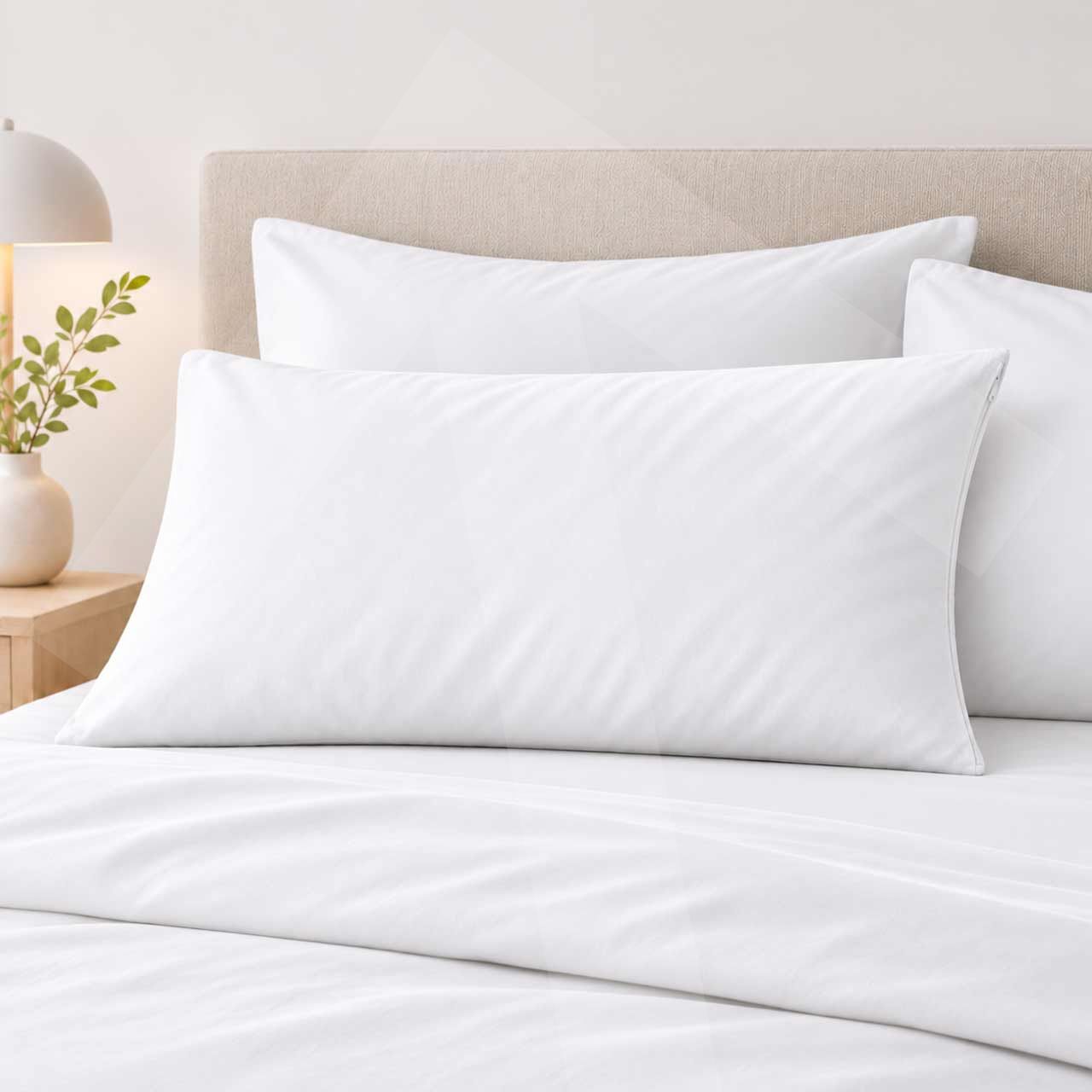 Funda de almohada Eco cremallera; cremallera lateral