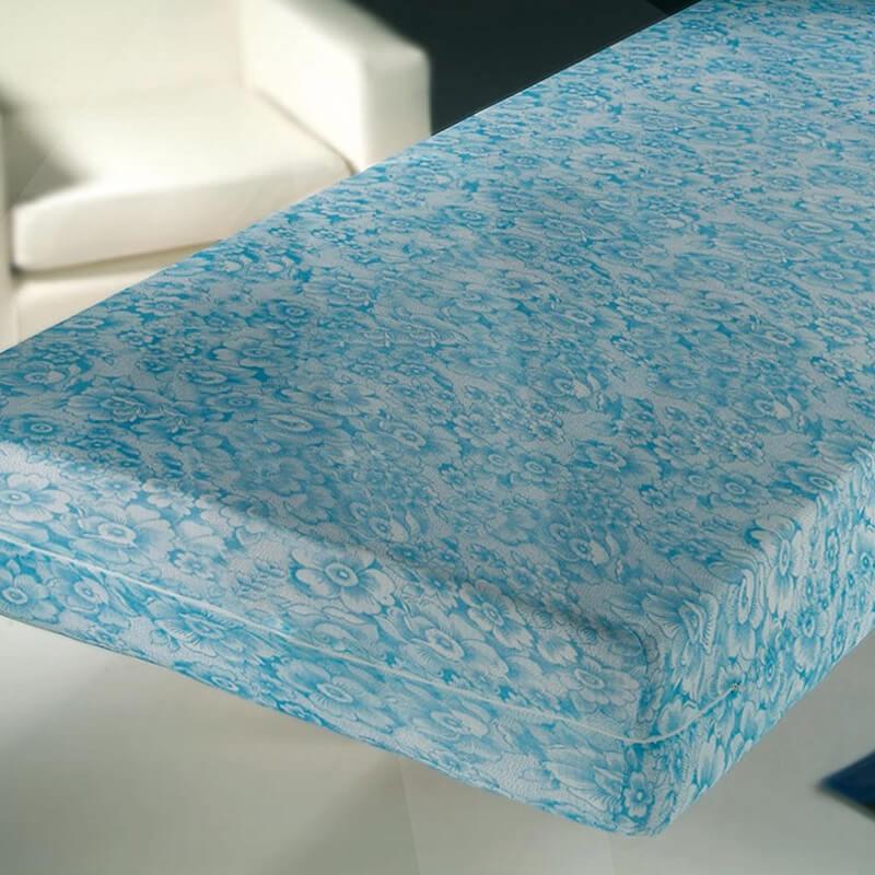 Funda de colchn Eco; azul, estampado margaritas
