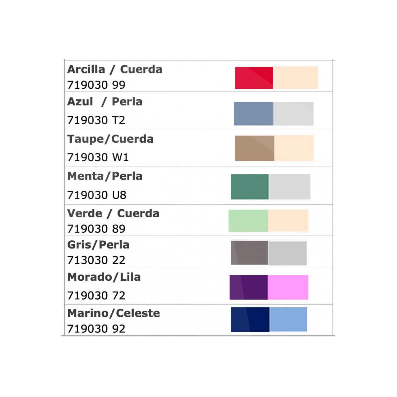 Relleno nrdico Basic Bicolor; desc. colores