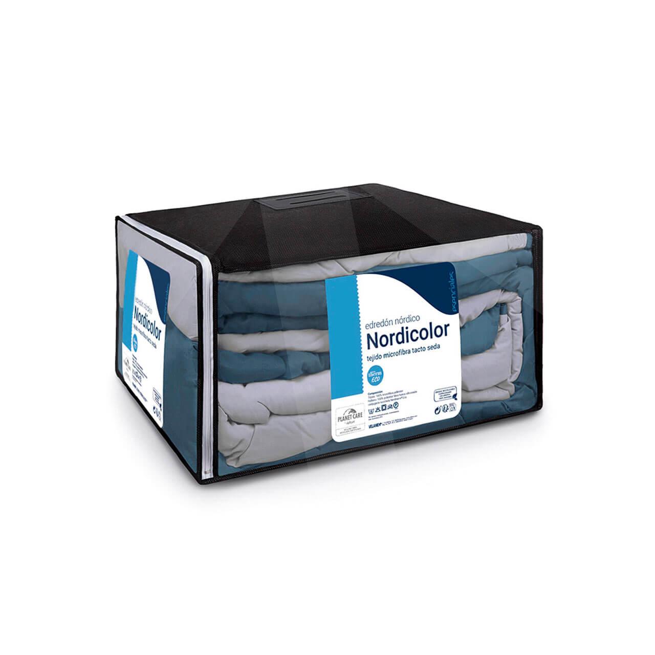 Relleno nrdico Basic Bicolor; azul / perla