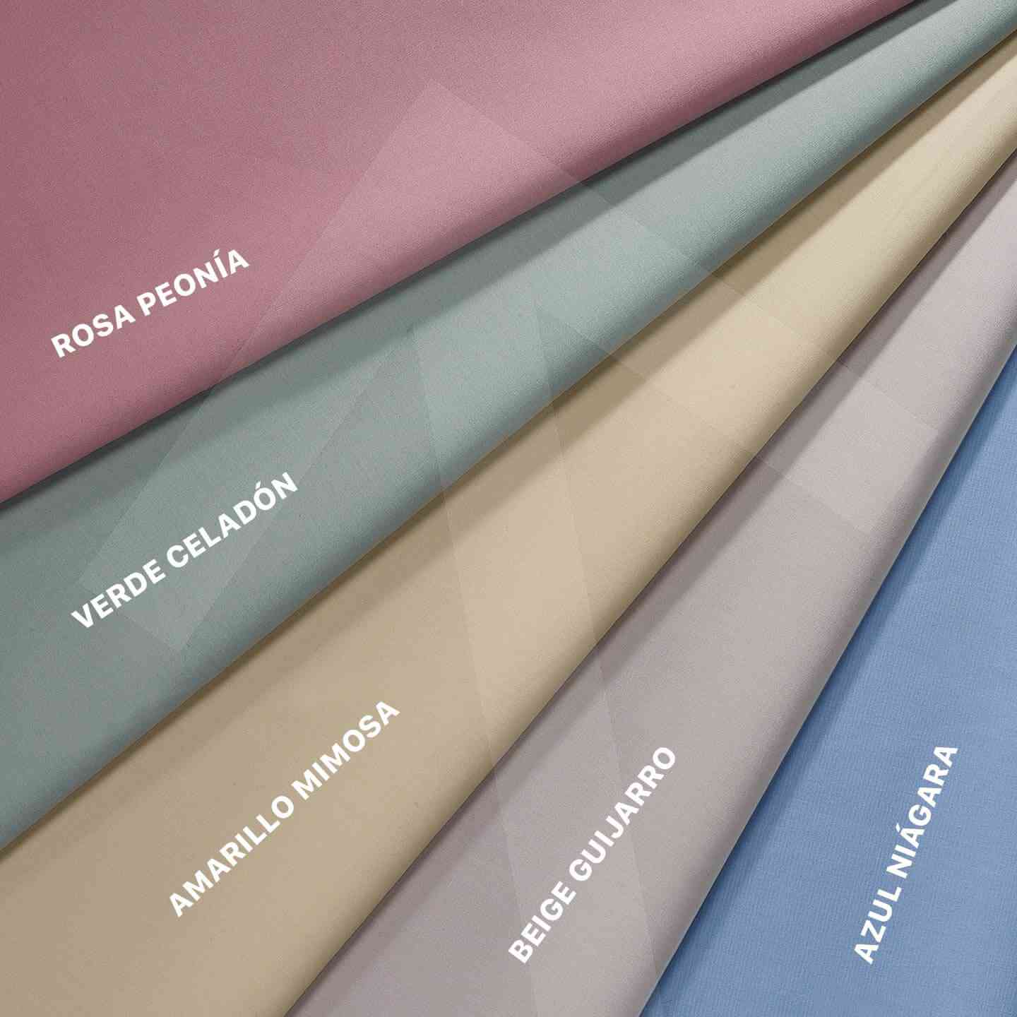 Sbana bajera Premium Color 200 hilos ajustable; detalle de los colores