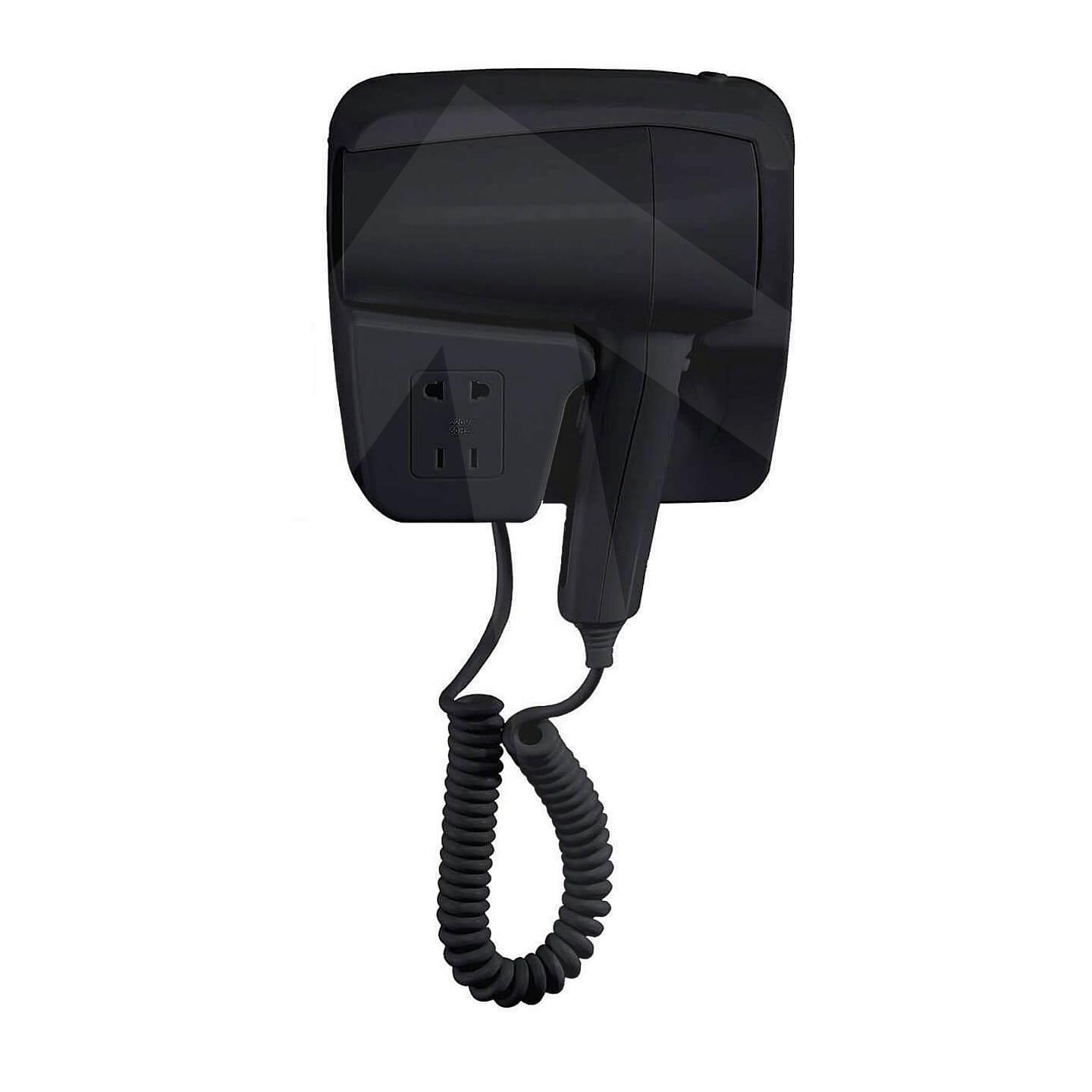 Secador de pelo 160E + soporte; acabado negro