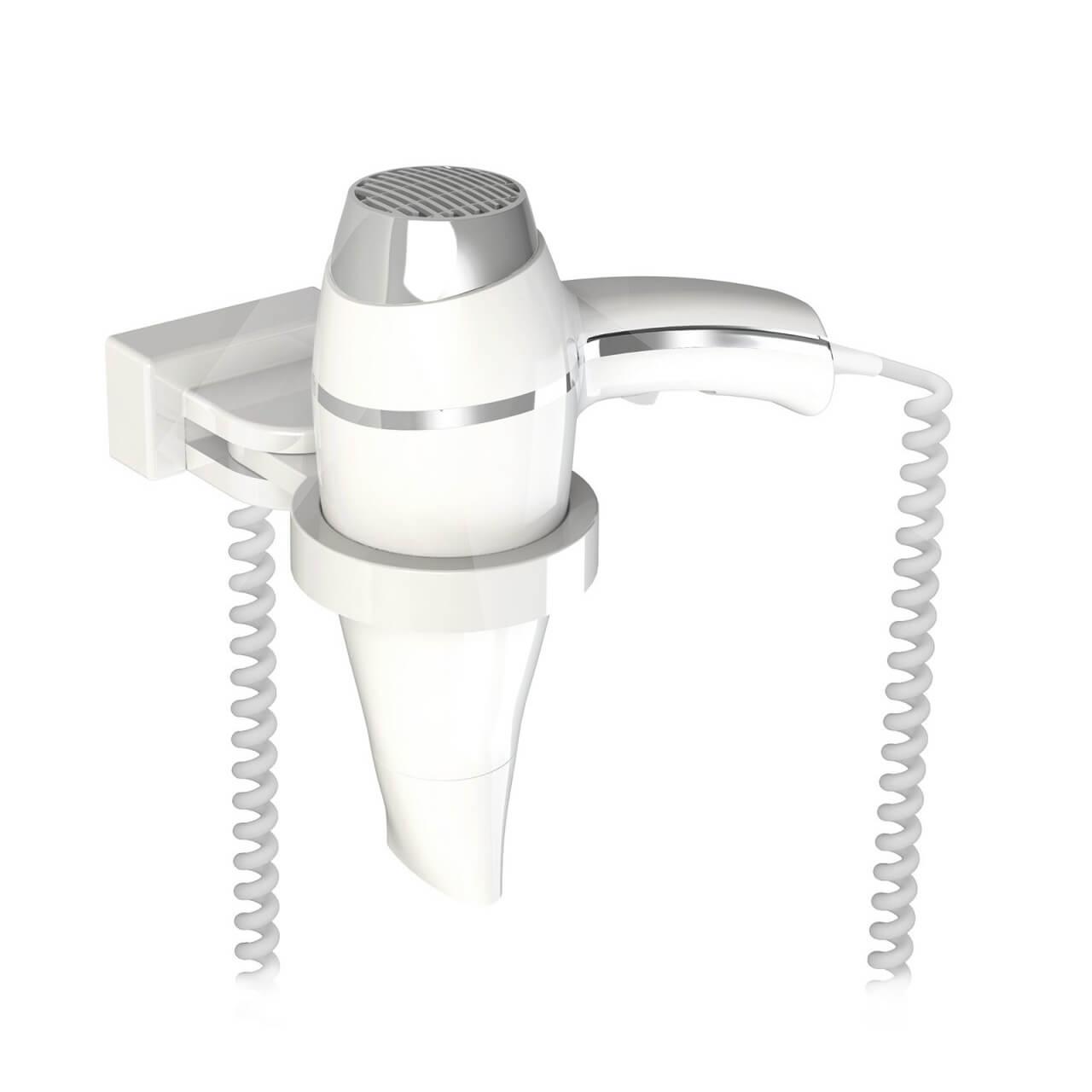 Secador de pelo hotel Alteo; modelo blanco + soporte