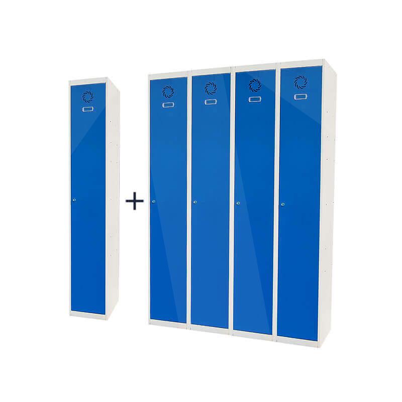 Taquilla modular Eco 1 puerta; sistema inicial + extensiones