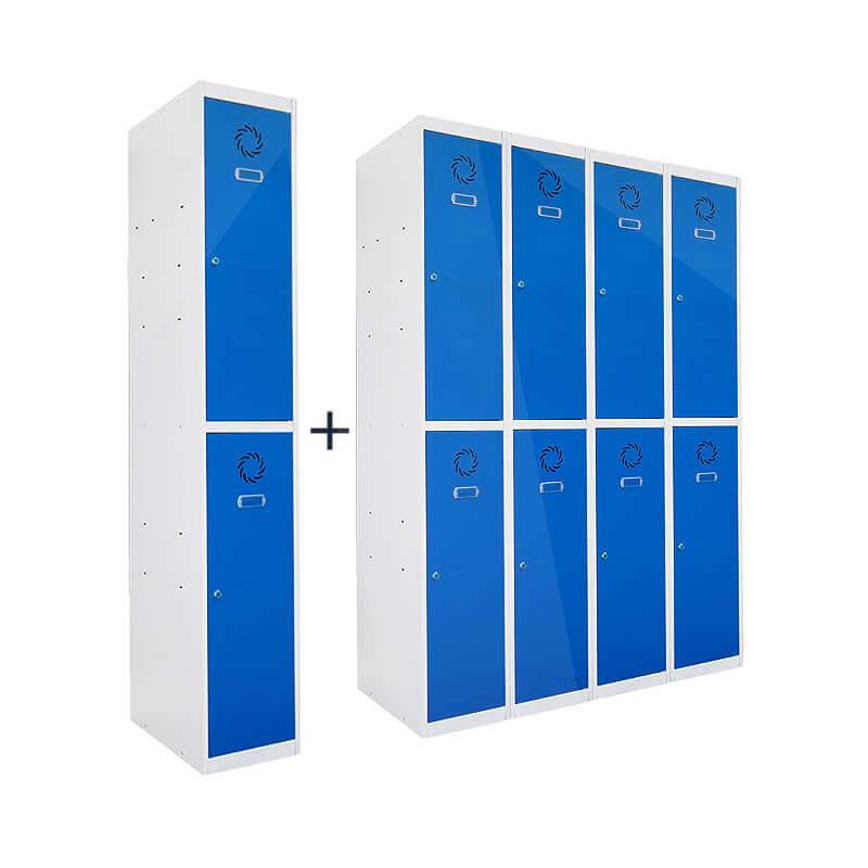 Taquilla modular Eco 2 puertas; detalle del interior