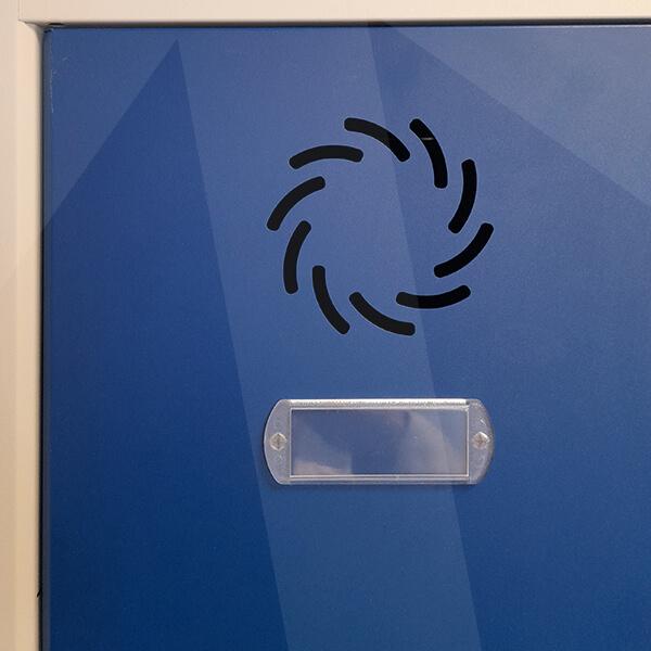 Taquilla modular Eco 2 puertas; etiquetero y rosetas de ventilacin