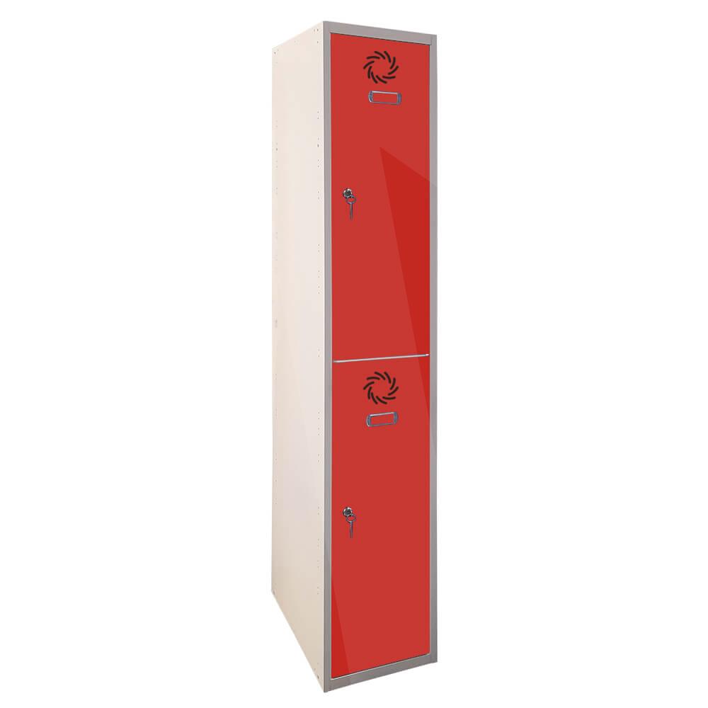 Taquilla modular Eco 2 puertas; color puerta RAL 3000 (Rojo)