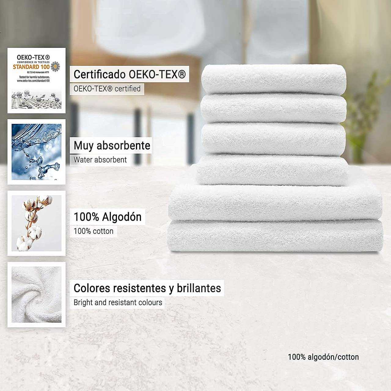 Toalla de bao Premium; acabado liso