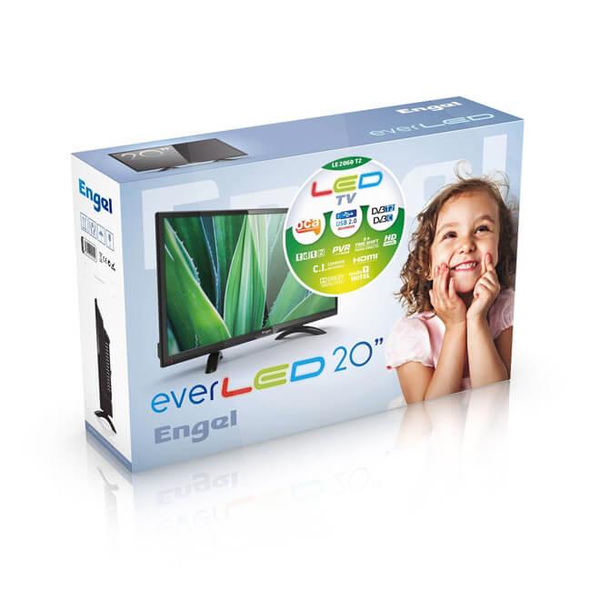 TV LED HOTEL 20" ENGEL; packaging / embalaje