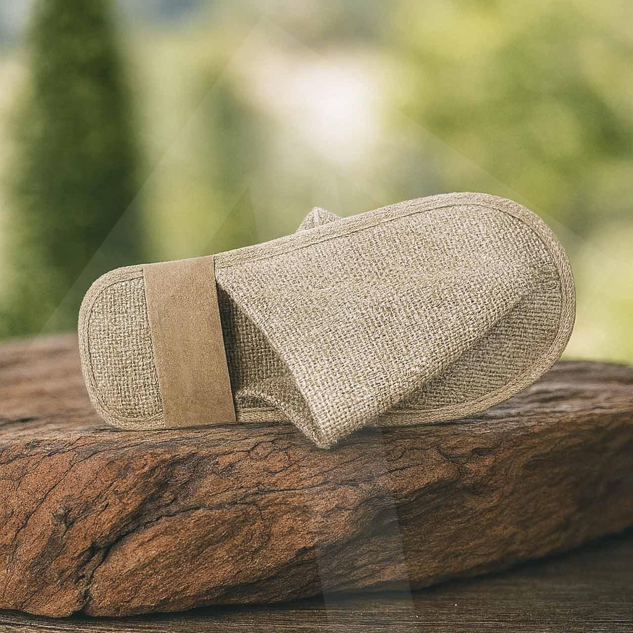 Zapatillas biodegradables Yute (x50 pares); foto ambiente