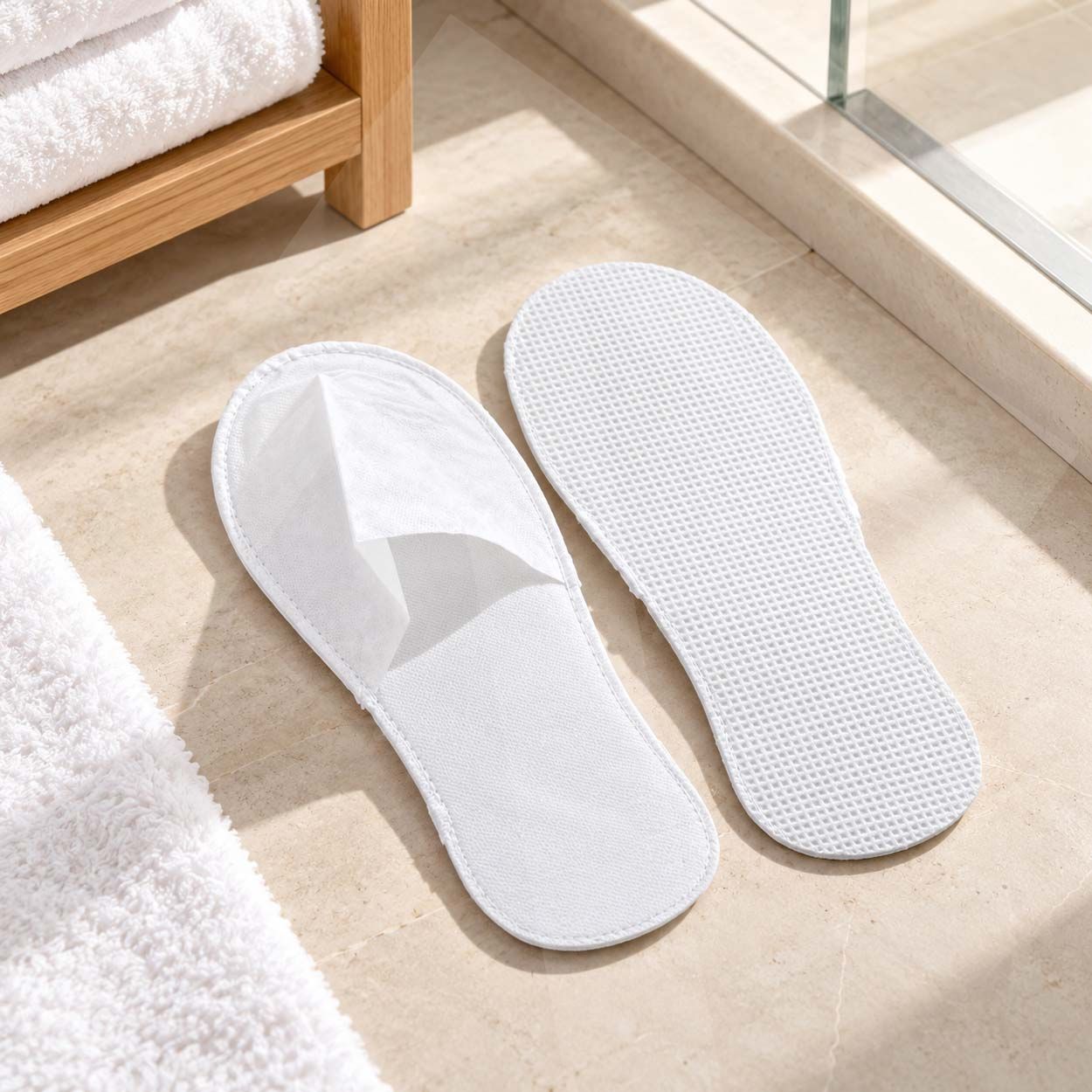 Zapatillas hotel Desechables (x100 pares); suela antideslizante de 2mm