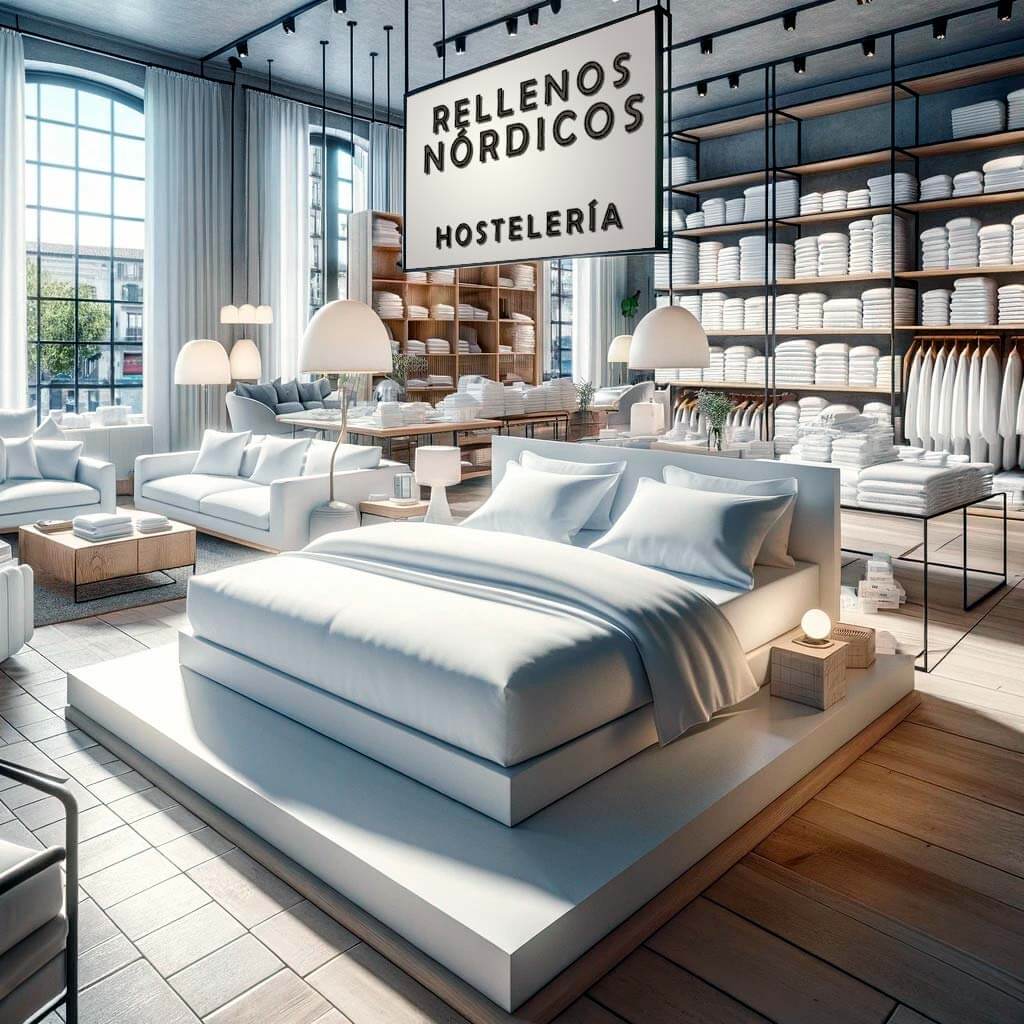 ¿Cuántos gramos debe tener un relleno nórdico para hotel?